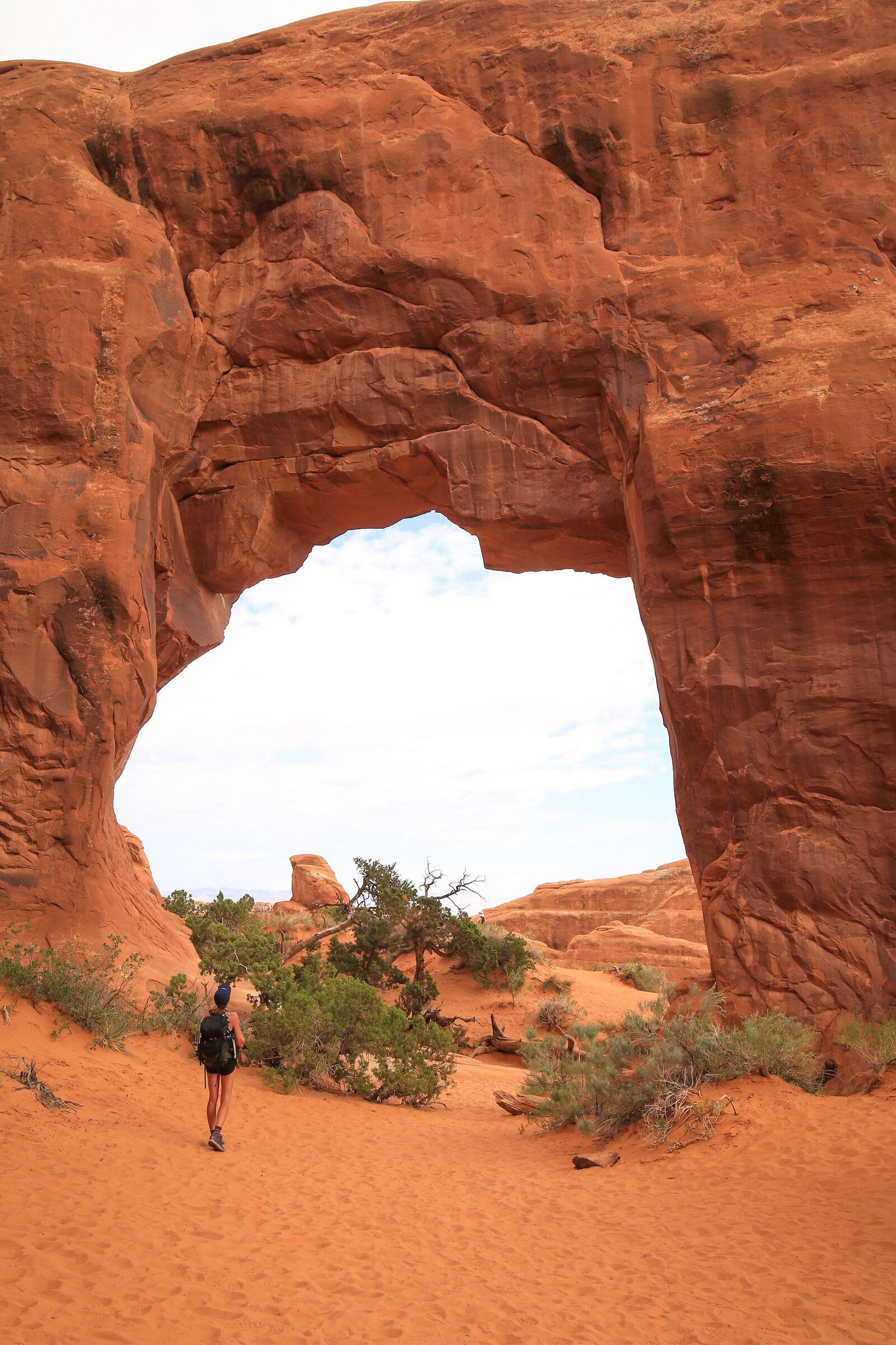 Alexys Esslinger hikes through Arches National Park in Utah.