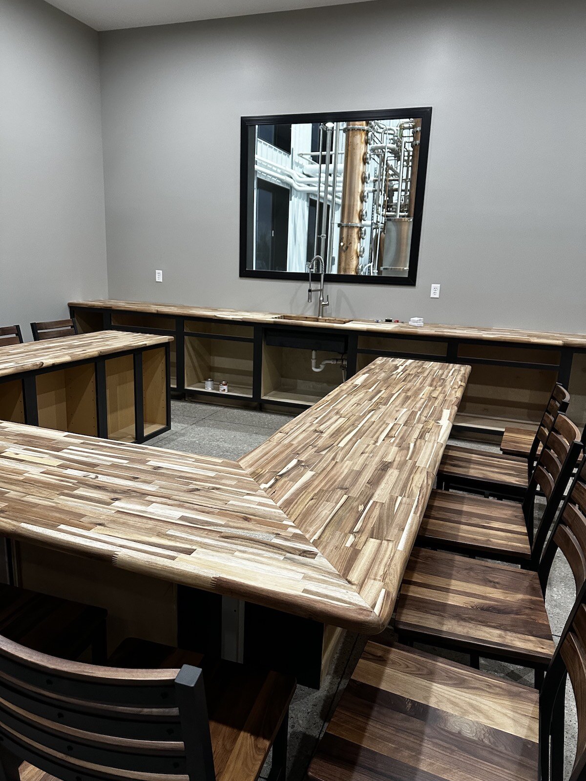 The Stillhouse features a classroom, where cocktail classes can be held.