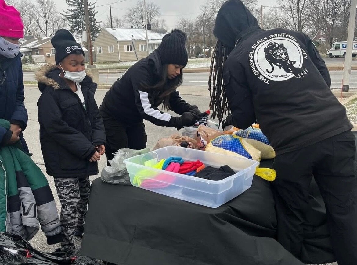 Bri Andrews at the Original Black Panther Party Winter Pack Giveaway in 2022.