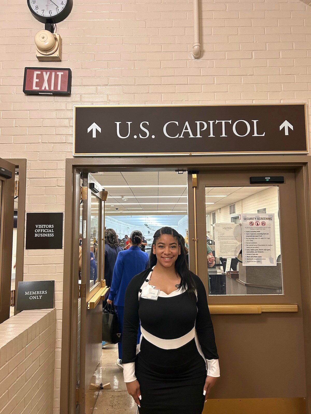 Andrews at the U.S. Capital during a recent visit to Washington, D.C.