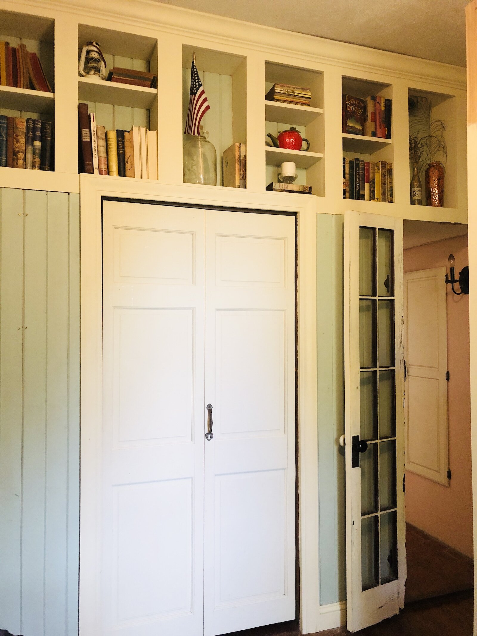 The interior of Jennifer Long-Dillon's home, formerly Puckerbrush School.