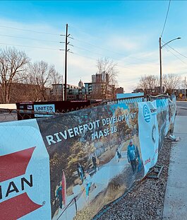 Construction on the north side of the riverfront in Downtown Fort Wayne continues.