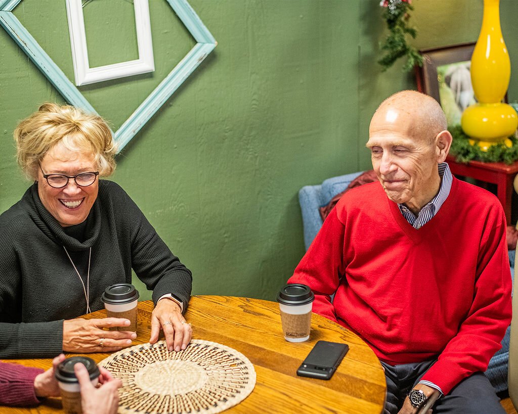 Beverly Vanderpool and Dave Haist at Modoc's Coffee Shop in Wabash. 