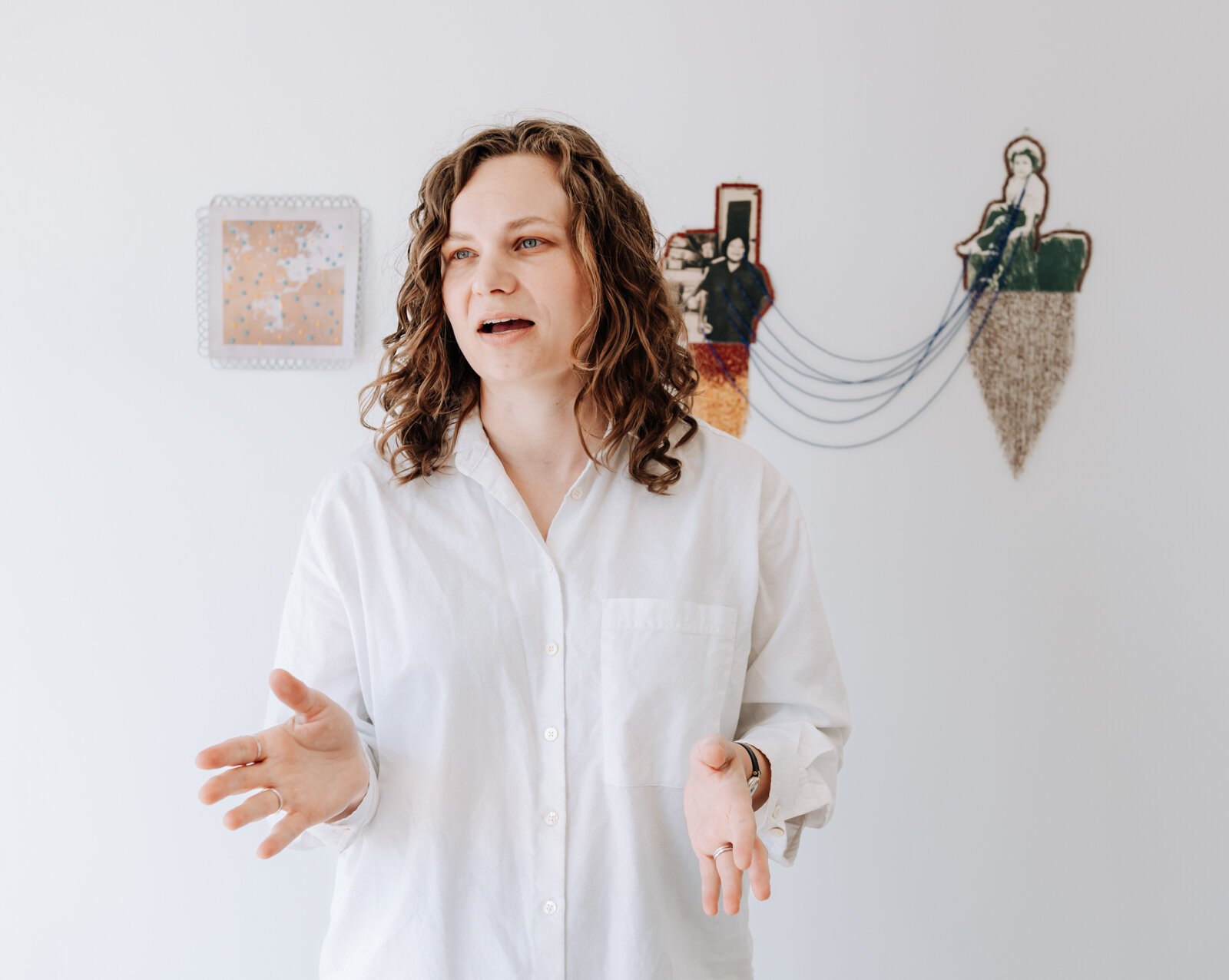 Co-Director of Kinhouse Gallery Dana Caldera talks about the work on display at the gallery.