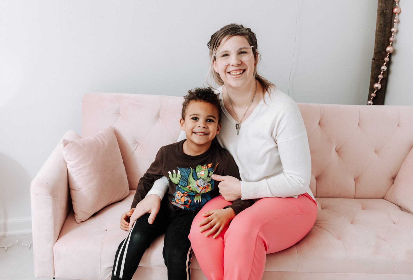 Owner and founder Grayce Holloway with son Zaden, 5, at Icing for Izaac, 243 Airport North Office Park, Fort Wayne, IN 46825. Zaden's identical twin was Izaac, which the shop is named after.