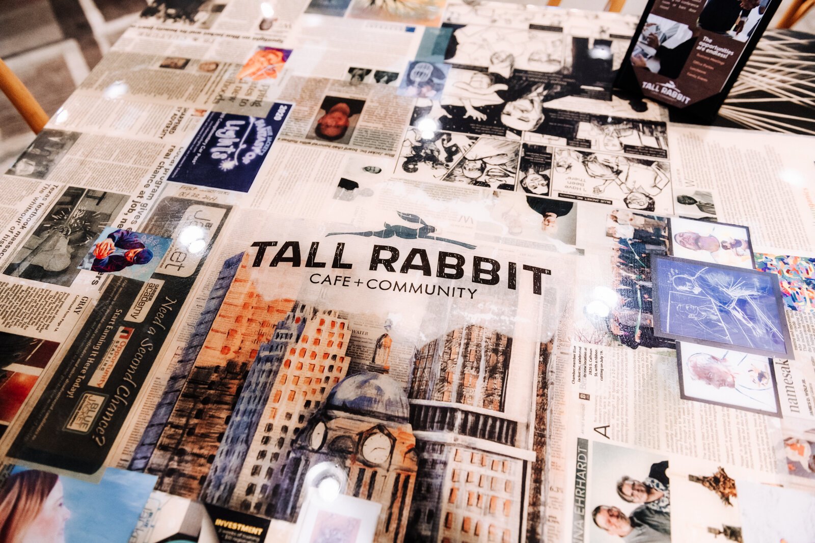 A table at Tall Rabbit Cafe + Community, 2001 Calhoun St. Fort Wayne, IN.