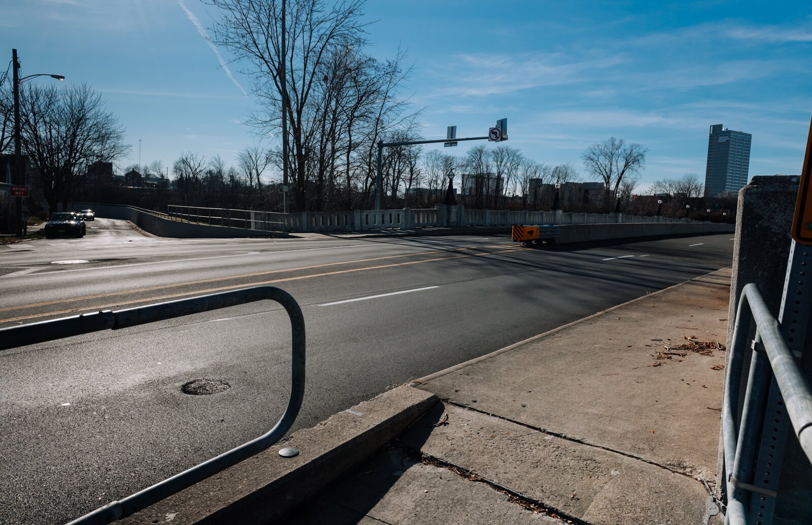 Navigating the bridge and area around Columbia Avenue & Saint Joe Boulevard can be very dangerous for anyone needing to use the bridge or access the Rivergreenway, due to the small sidewalks and the proximity of traffic.