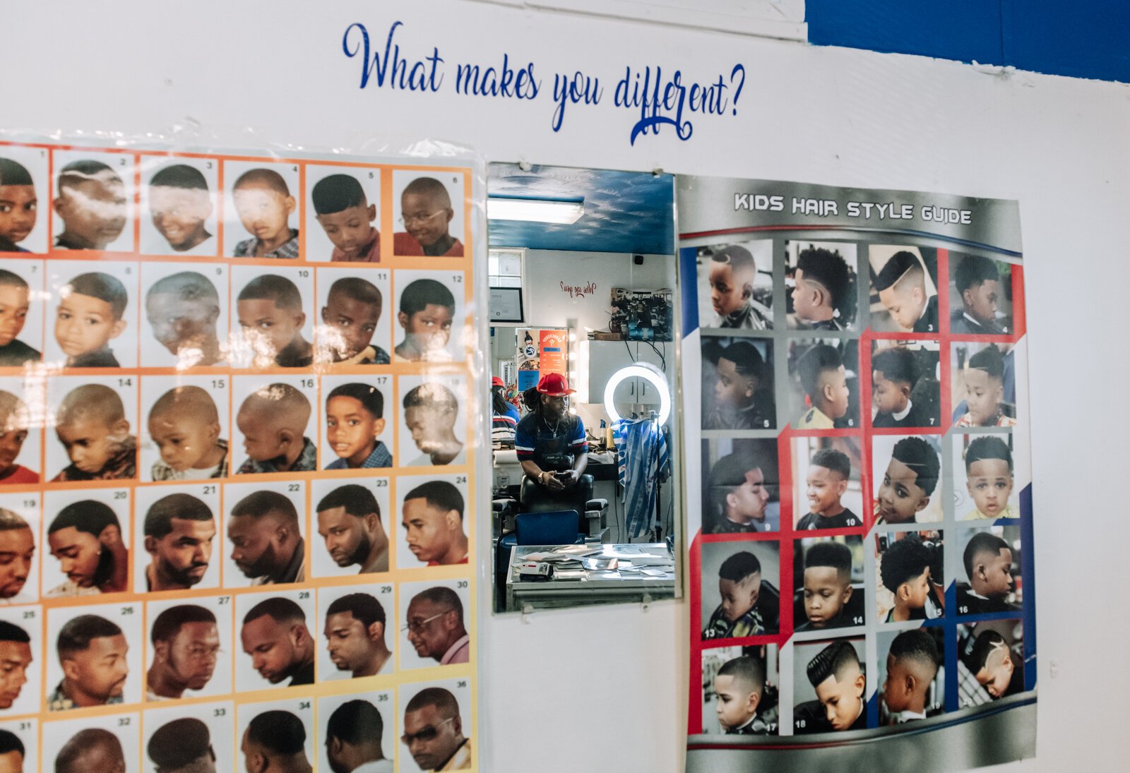  A display showcasing different hairstyles with local barber Benson Harvey, owner of Smooth Kutz.