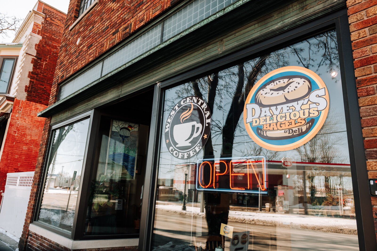  Exterior photo at Davey's Delicious Bagels.