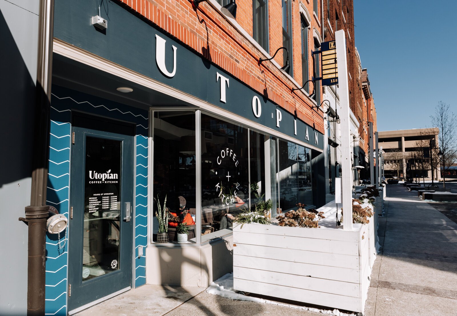 Exterior photo at Utopian Coffee.