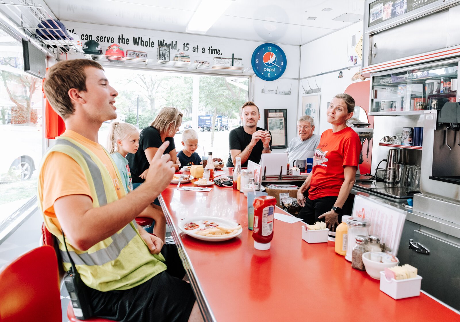 Guests enjoy the atmosphere and food at Cindy's Diner, 230 W. Berry St.