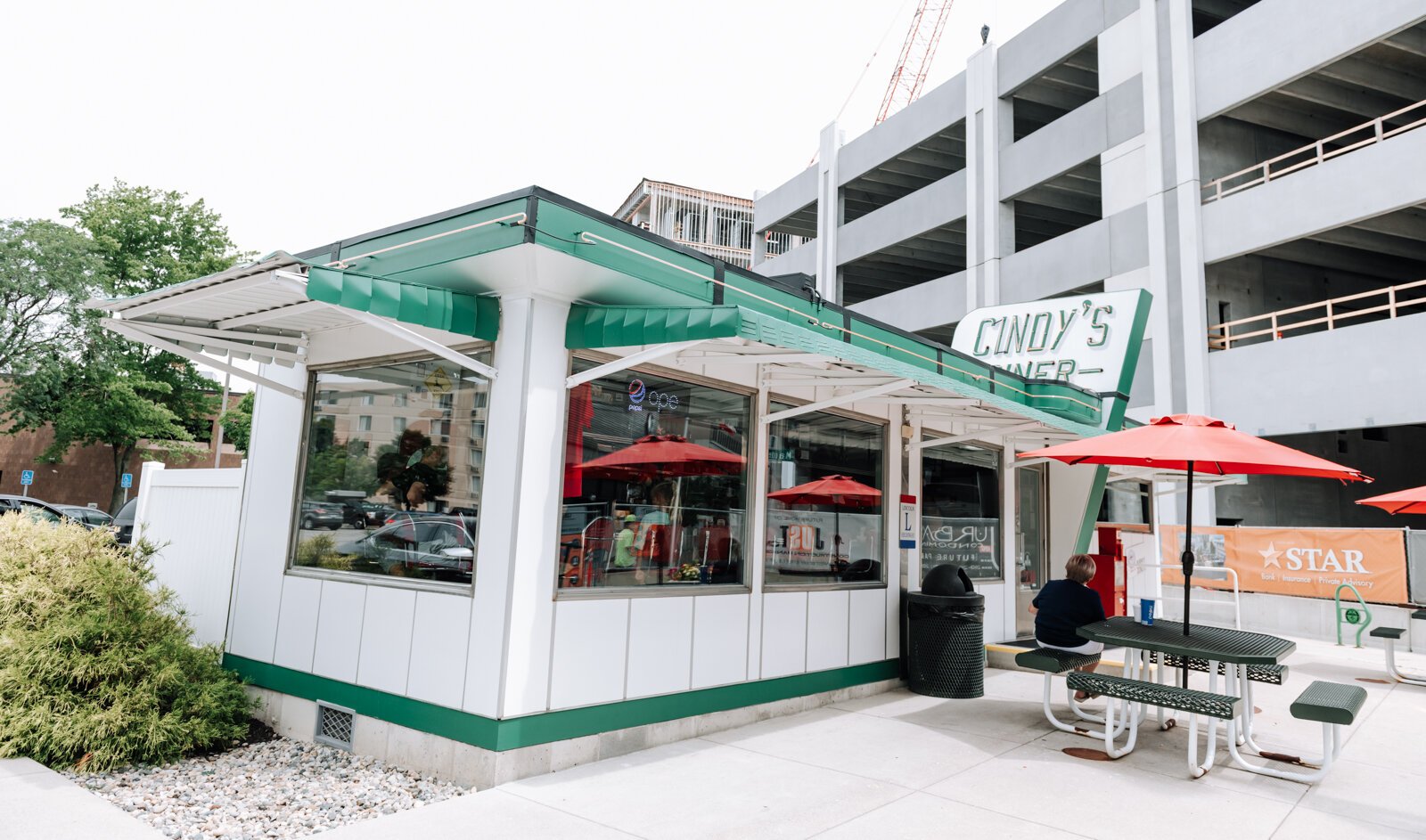 Exterior at Cindy's Diner, 230 W. Berry St.