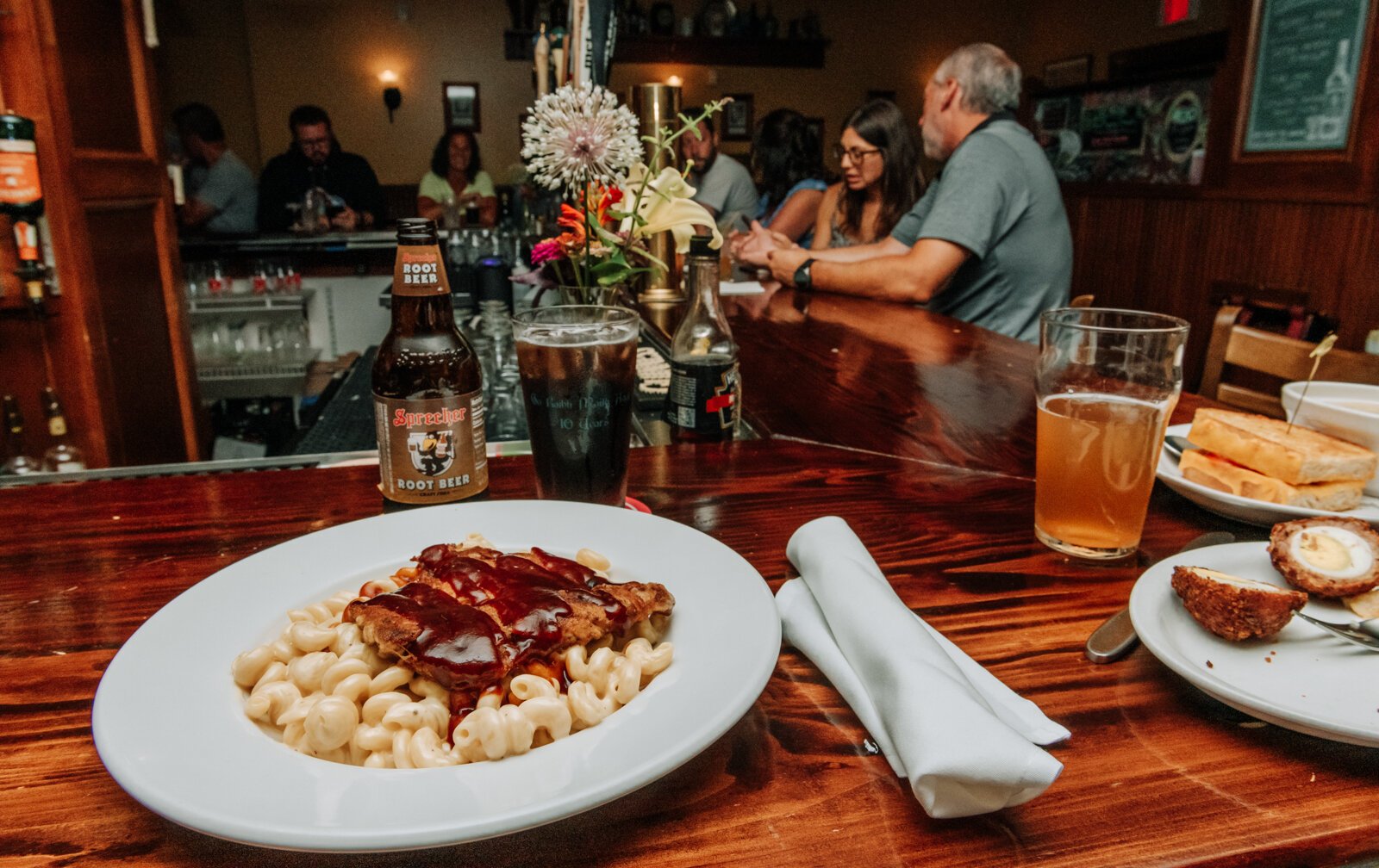 Pork belly & bacon mac & cheese minus the slaw and green onions at J K O' Donnell's at 121 W. Wayne St.