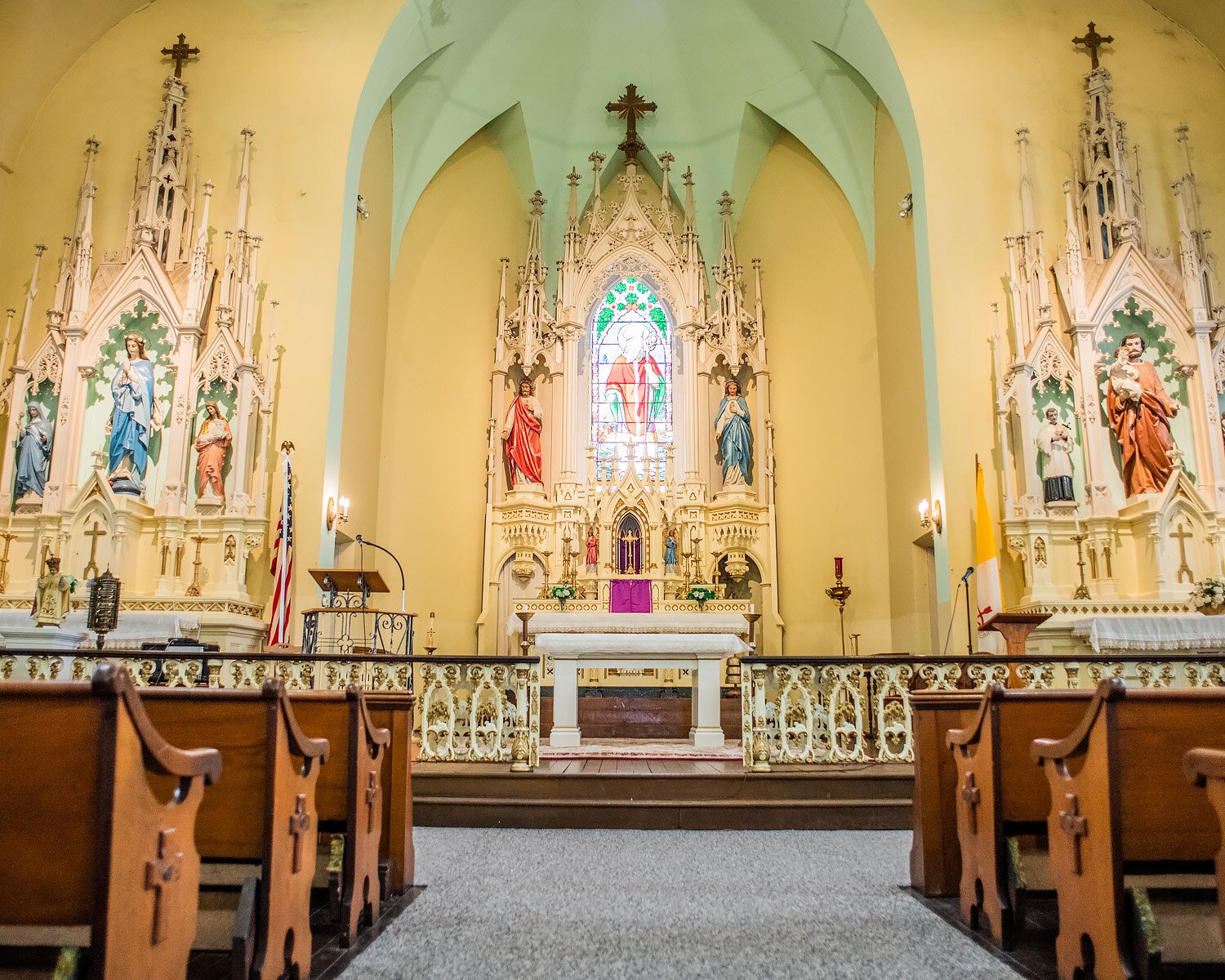 Inside St. Patrick's Catholic Church.