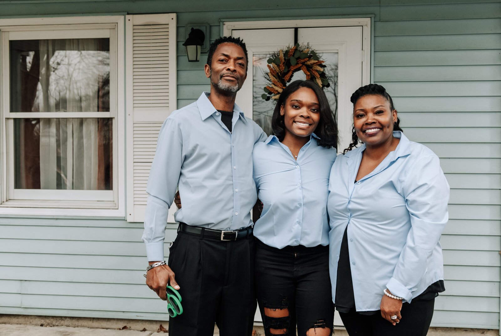 Regenia and Edward Jones with daughter Lauryn, center, during the open house and ribbon cutting of Hands on Haven Inc.