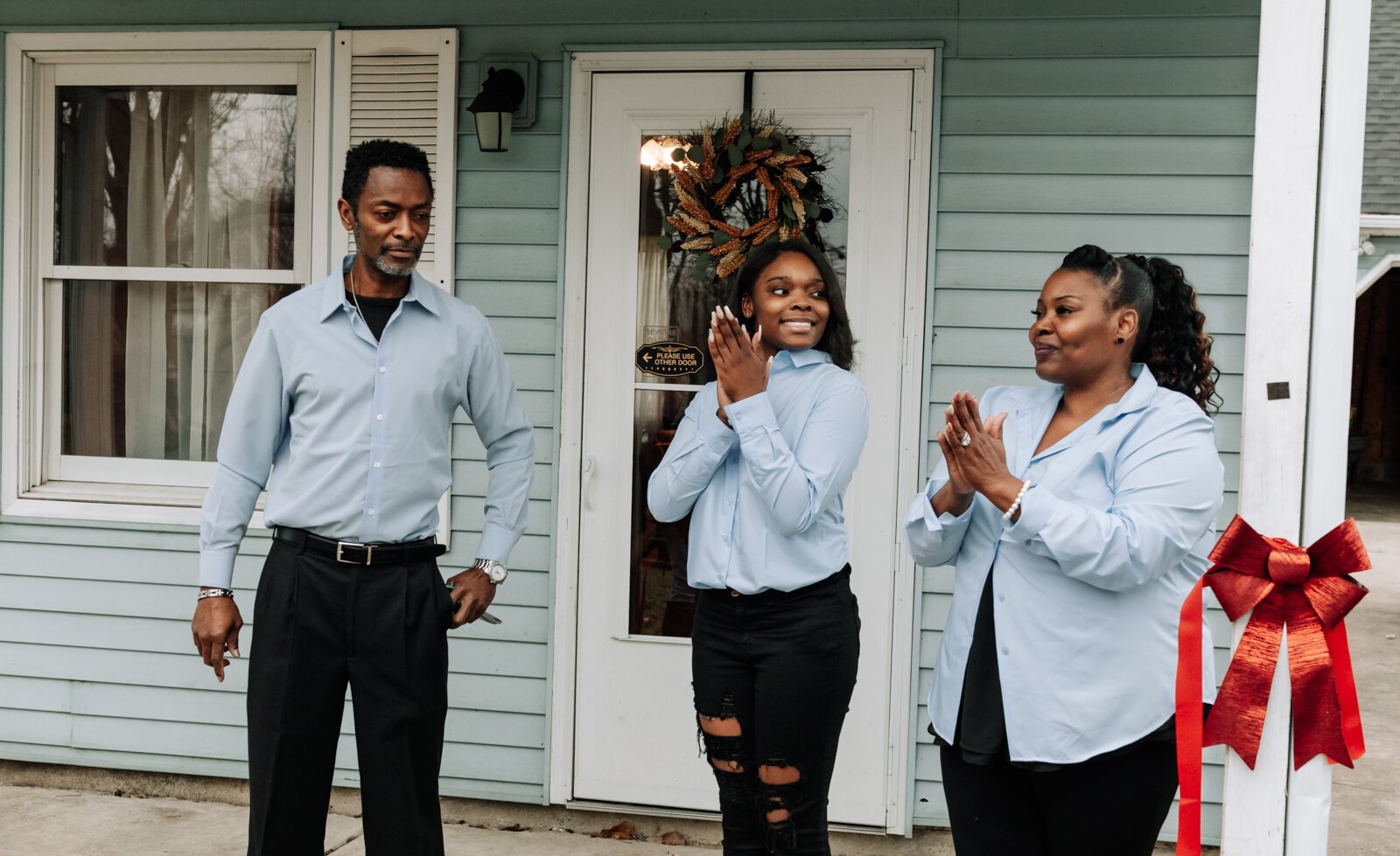 Regenia, Edward and daughter Lauryn Jones during the open house and ribbon cutting of Hands on Haven Inc.