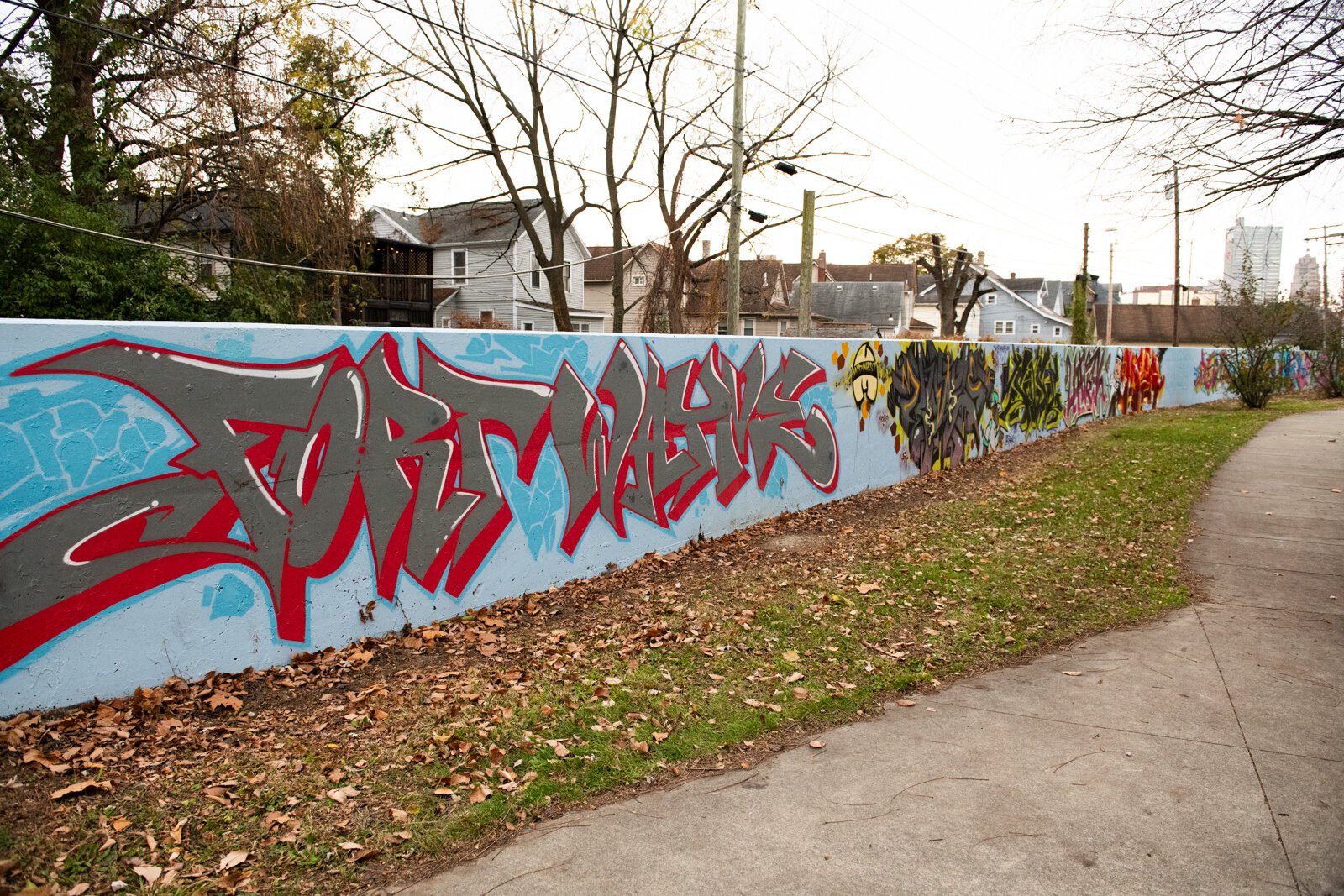 Graffiti art from artist Cost Artworks at The Turtle Run Wall featuring art from several graffiti artists off of 4th St. near Lawton Skate Park.