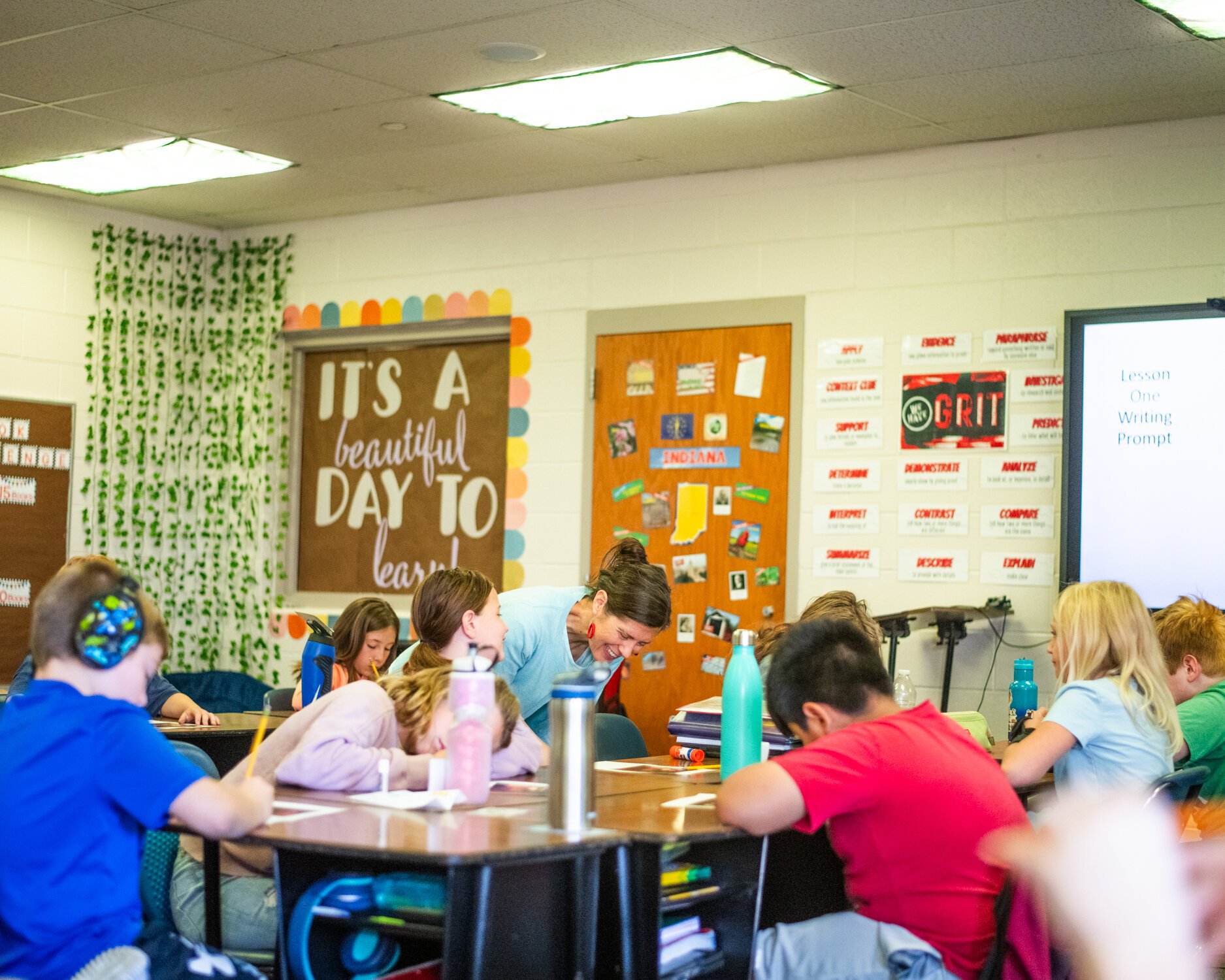 Once a month, students welcome a VTS facilitator in their classrooms and interact with artwork within a familiar space, enhancing their comfort.