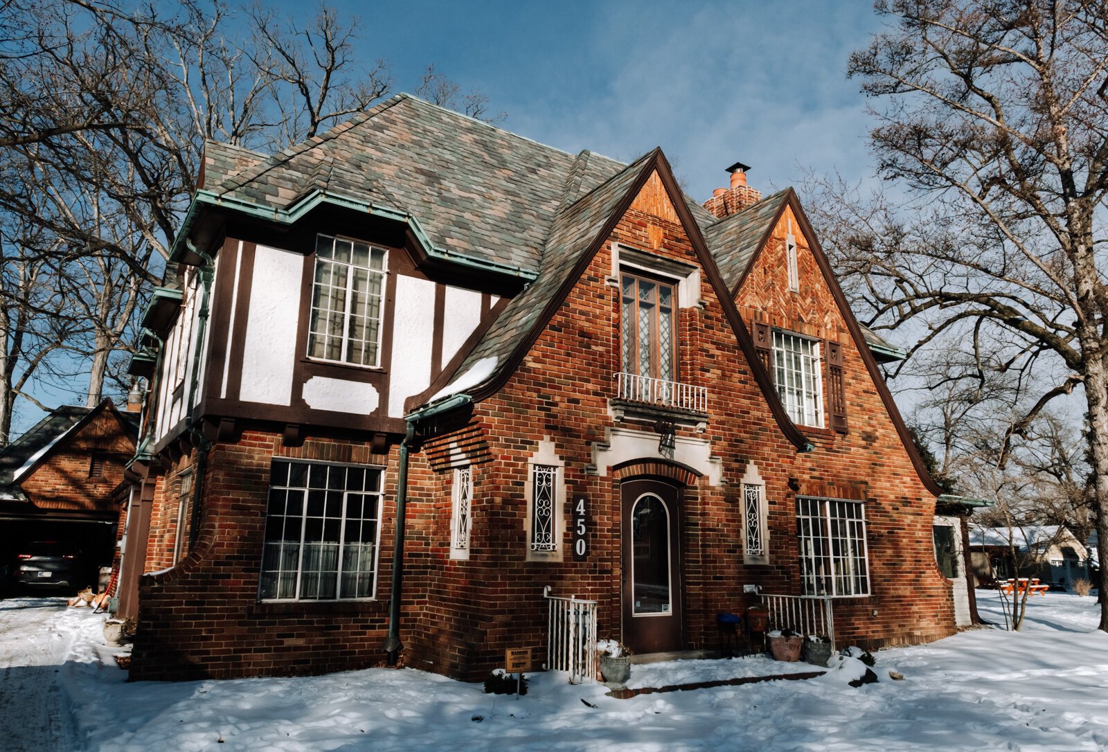 Exterior photo of Amy Beatty's home in Oakdale Dr. Fort Wayne, IN on January 29, 2022. Amy added an accessory dwelling unit in 2012 to accommodate her mother.