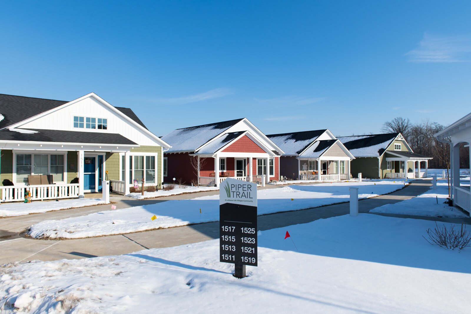 Houses in the Piper Trail community from Lutheran Life Villages.