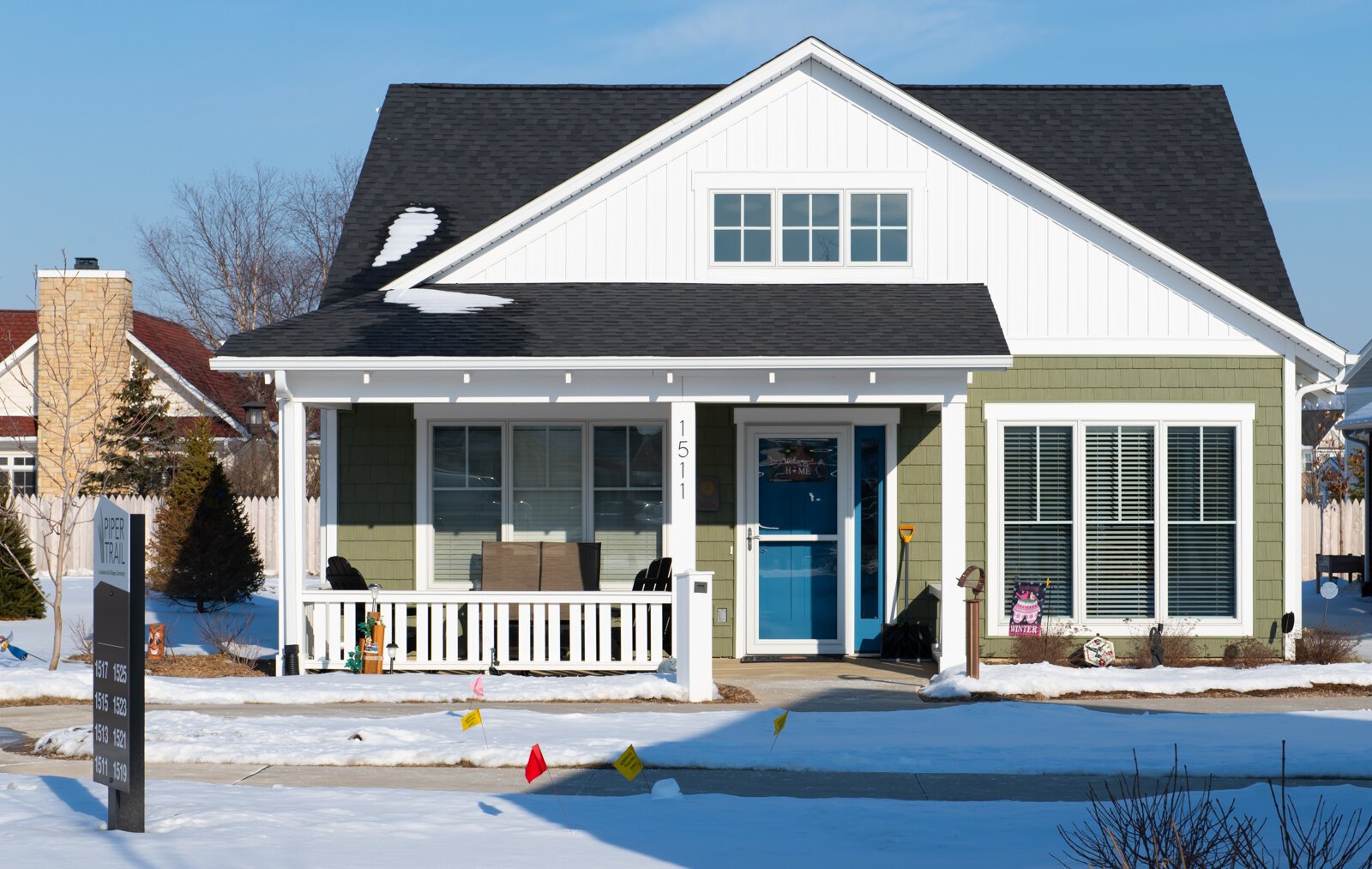 Houses in the Piper Trail community from Lutheran Life Villages. Piper Trail is a planned, single-family-home neighborhood for active adults, ages 55+, set within a larger residential neighborhood.