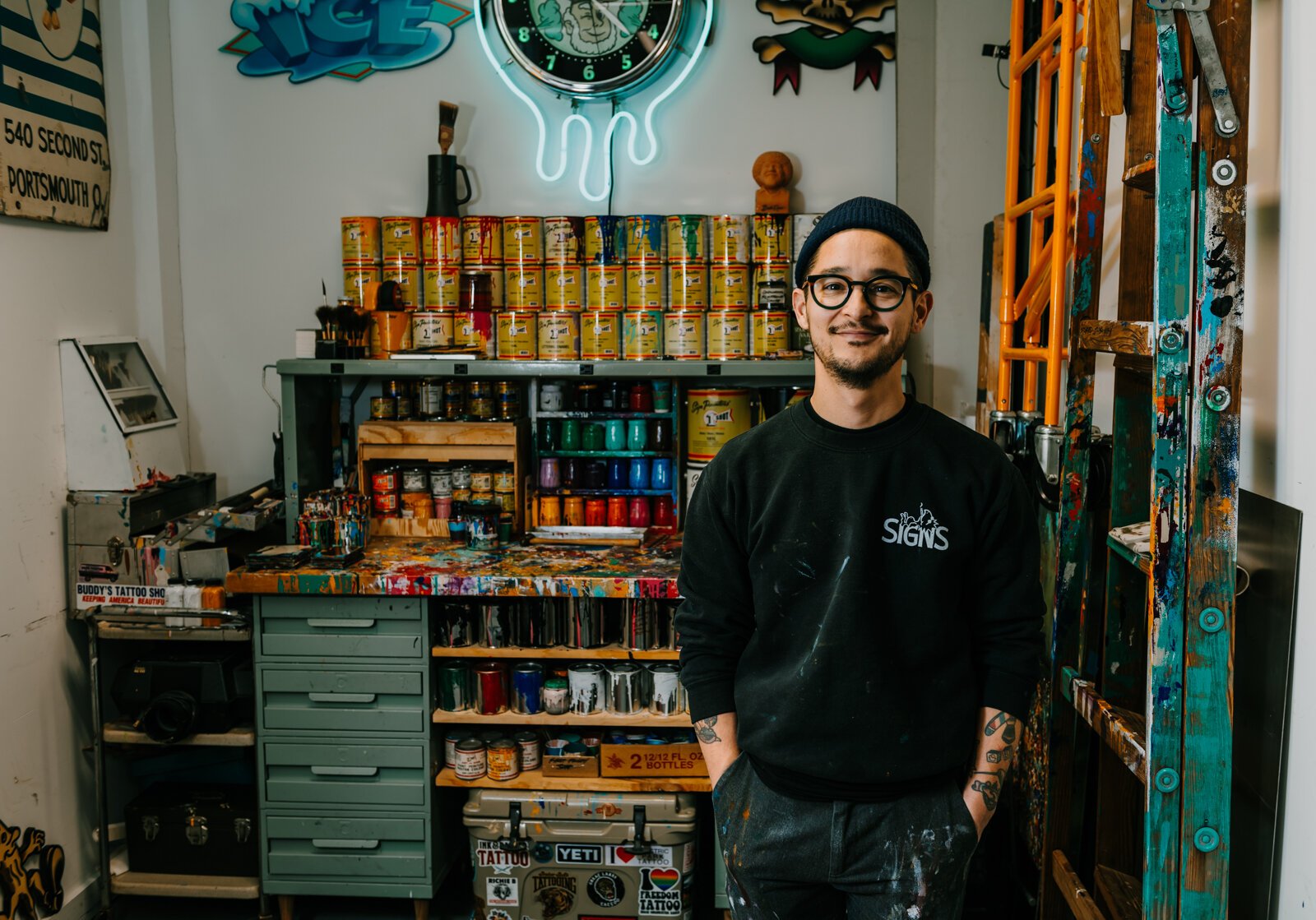  Justin Lim, owner of Old 5 and Dime Sign Co.