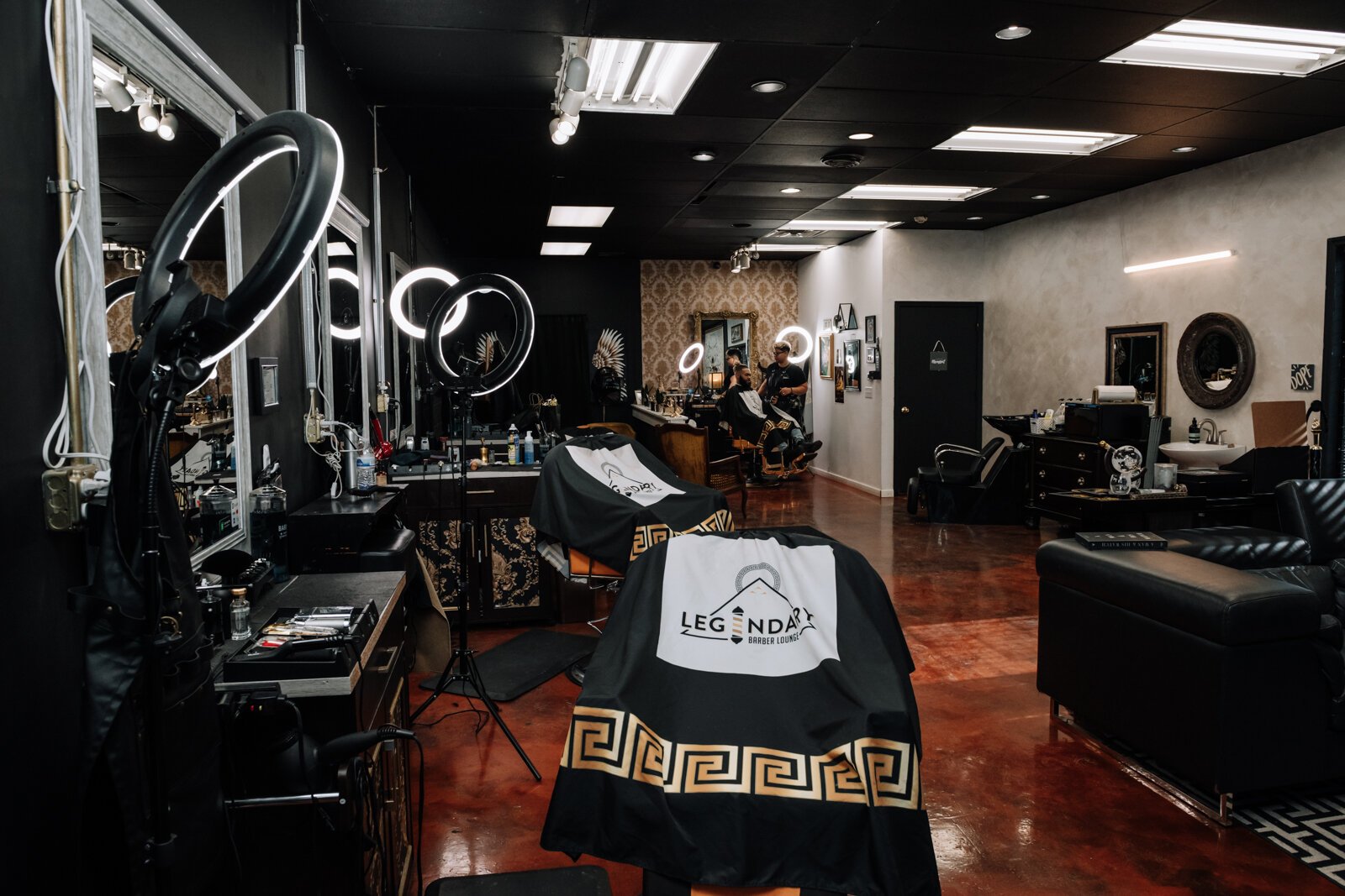 Inside Legendary Barber Lounge at 6648 St Joe Rd, Fort Wayne, IN 46835.