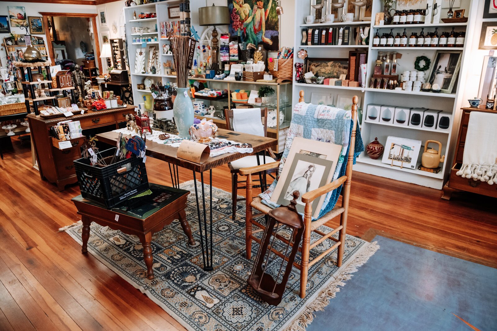 The Eclectic Shoppe features a lot of handmade and artistic goods at 42 W Canal St, Wabash, IN.