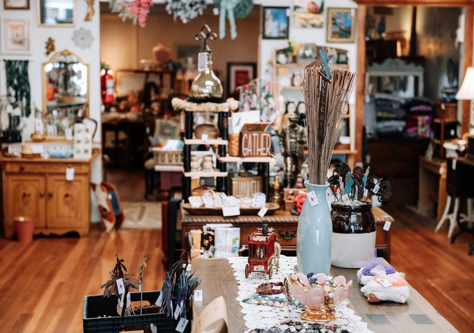 The Eclectic Shoppe features a lot of handmade and artistic goods at 42 W Canal St, Wabash, IN.