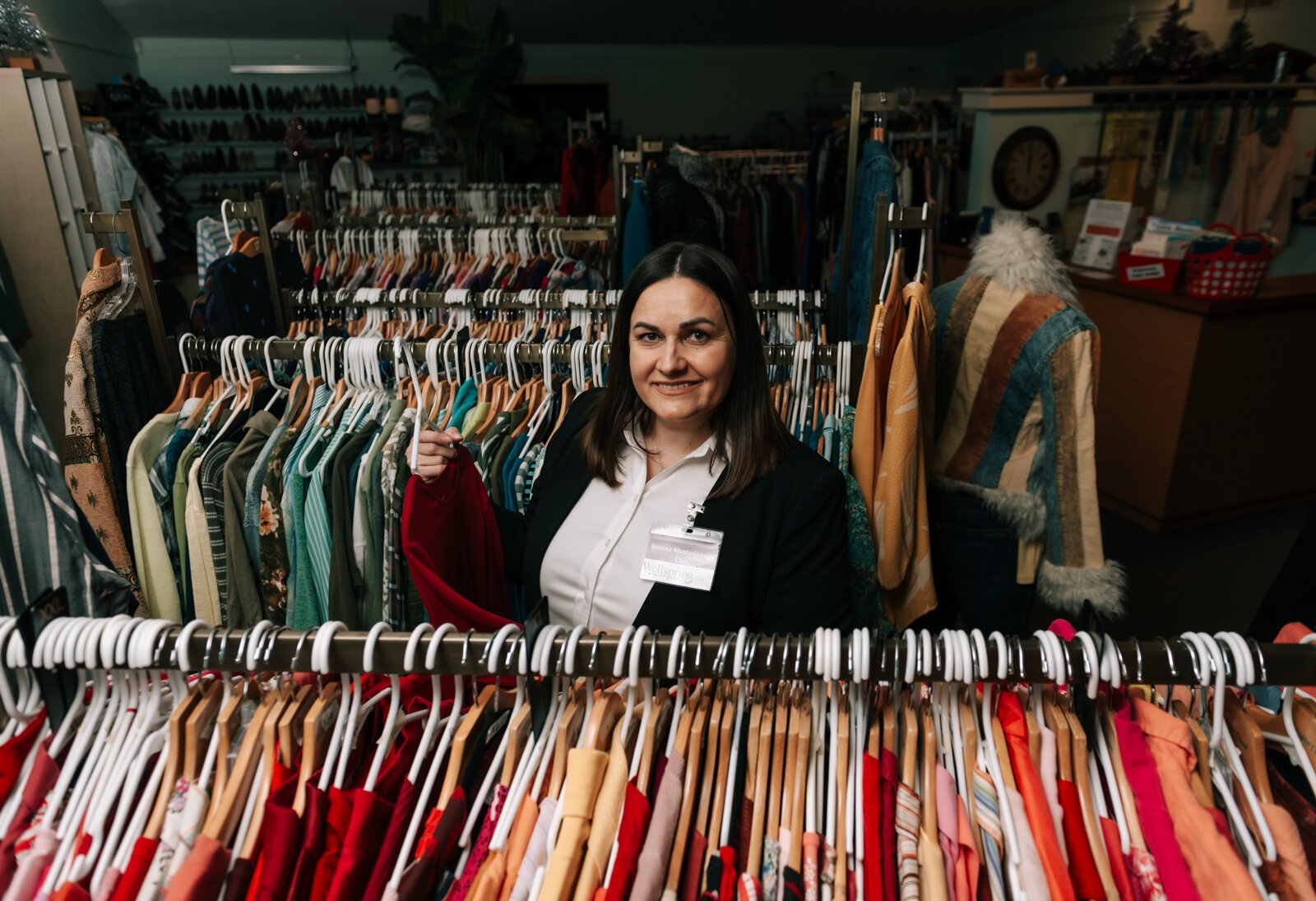 Ermina Mustedanagic, CEO of Wellspring Interfaith Social Services, at the Wellspring Shoppe on Broadway St. in Fort Wayne.