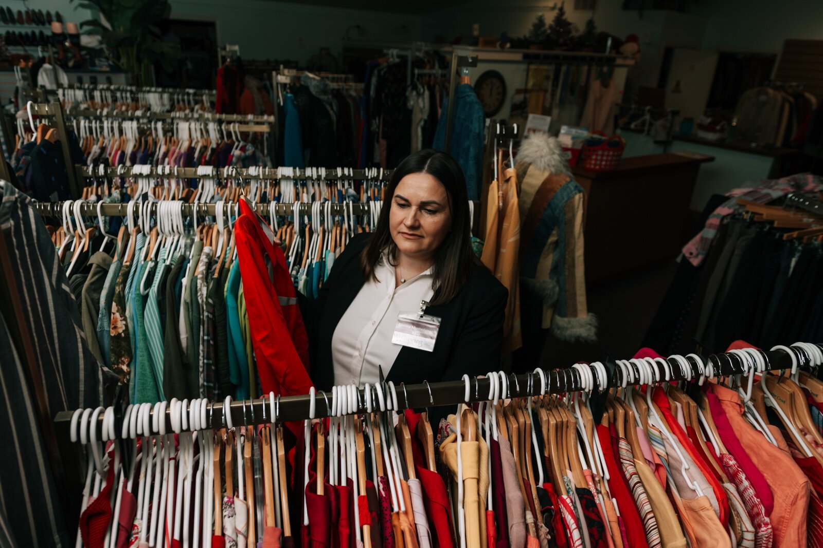 Ermina Mustedanagic, CEO of Wellspring Interfaith Social Services, at the Wellspring Shoppe on Broadway St. in Fort Wayne.