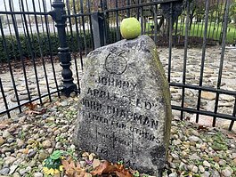 Many believe John Chapman, known as Johnny Appleseed, was buried in the Archer Cemetery, around where his grave stands at his namesake park.