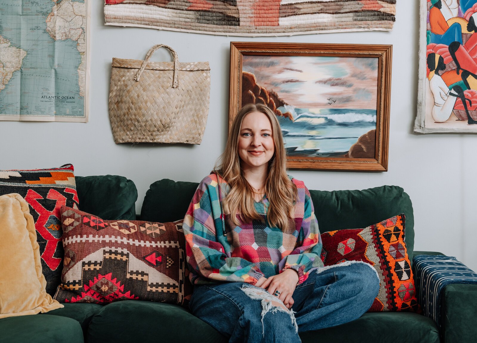 Jamie Curtis in her apartment on Edgewater Ave. in the Lakeside Park neighborhood.