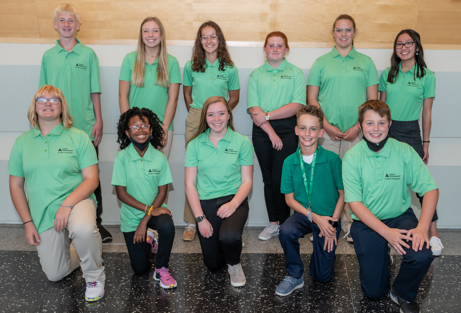 Margaret Wheeler, back row and third from the left, is a member of the Student Board for Junior Achievement of Northeast Indiana (JANI). On the back row to the far right is her fellow board member, Madeline Phuong.