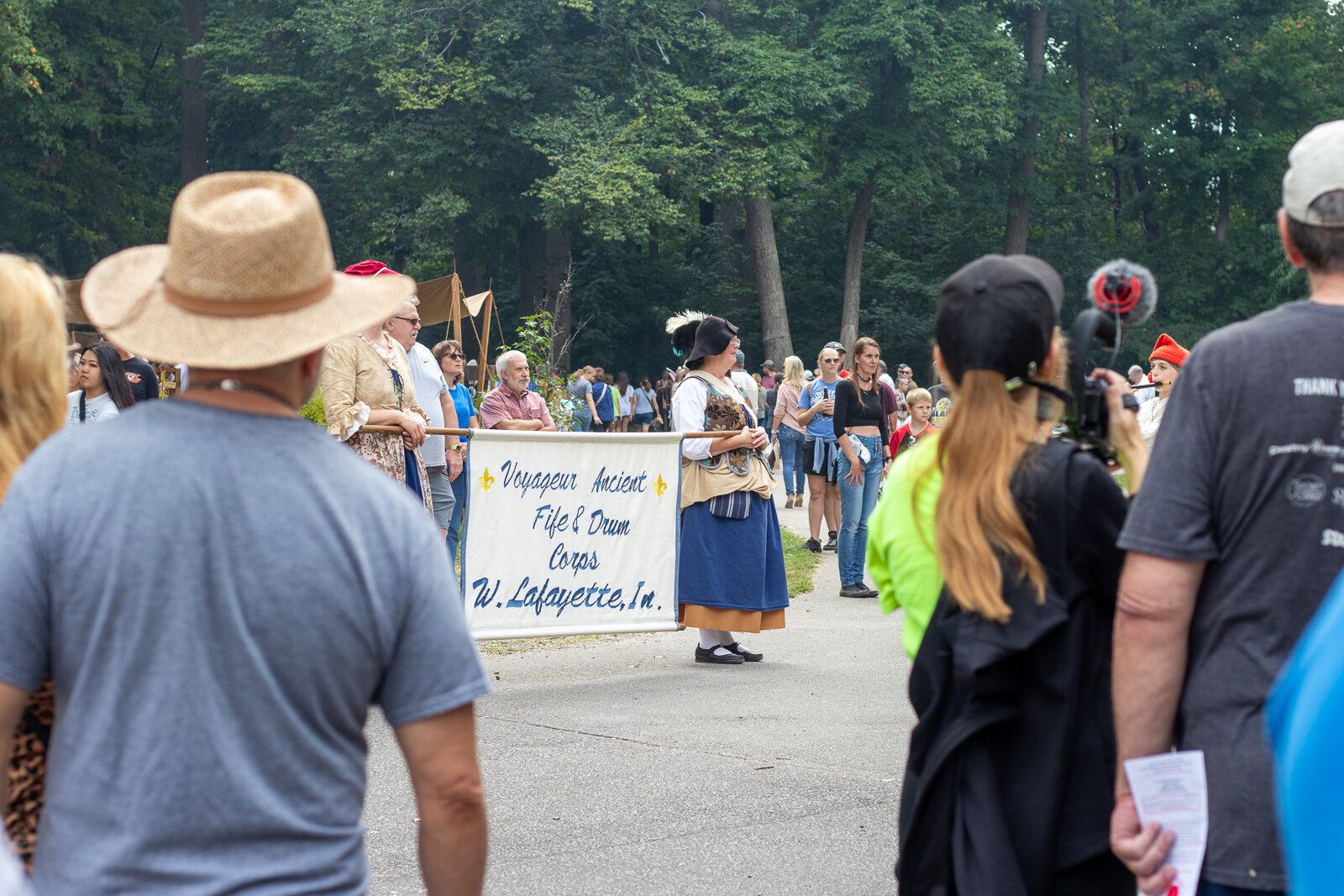 The Voyageur Ancient Fife & Drum Corps performing at the Festival.