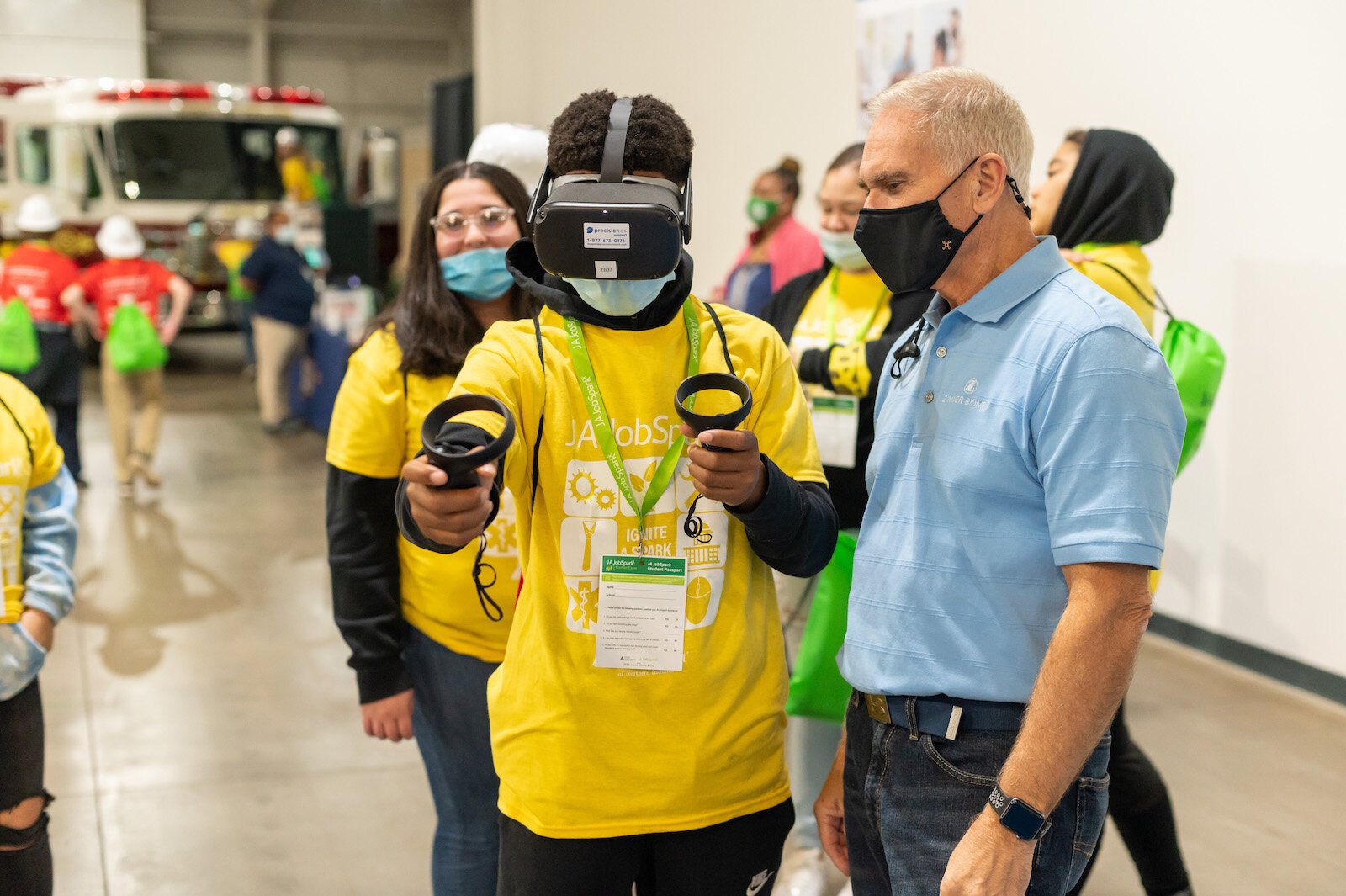 Students and professionals participate in the first in-person JA JobSpark event in 2021 hosted by JA of Northern Indiana.