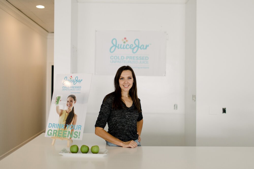 Jill Howard stands inside the newly renovated space for Juice Jar.
