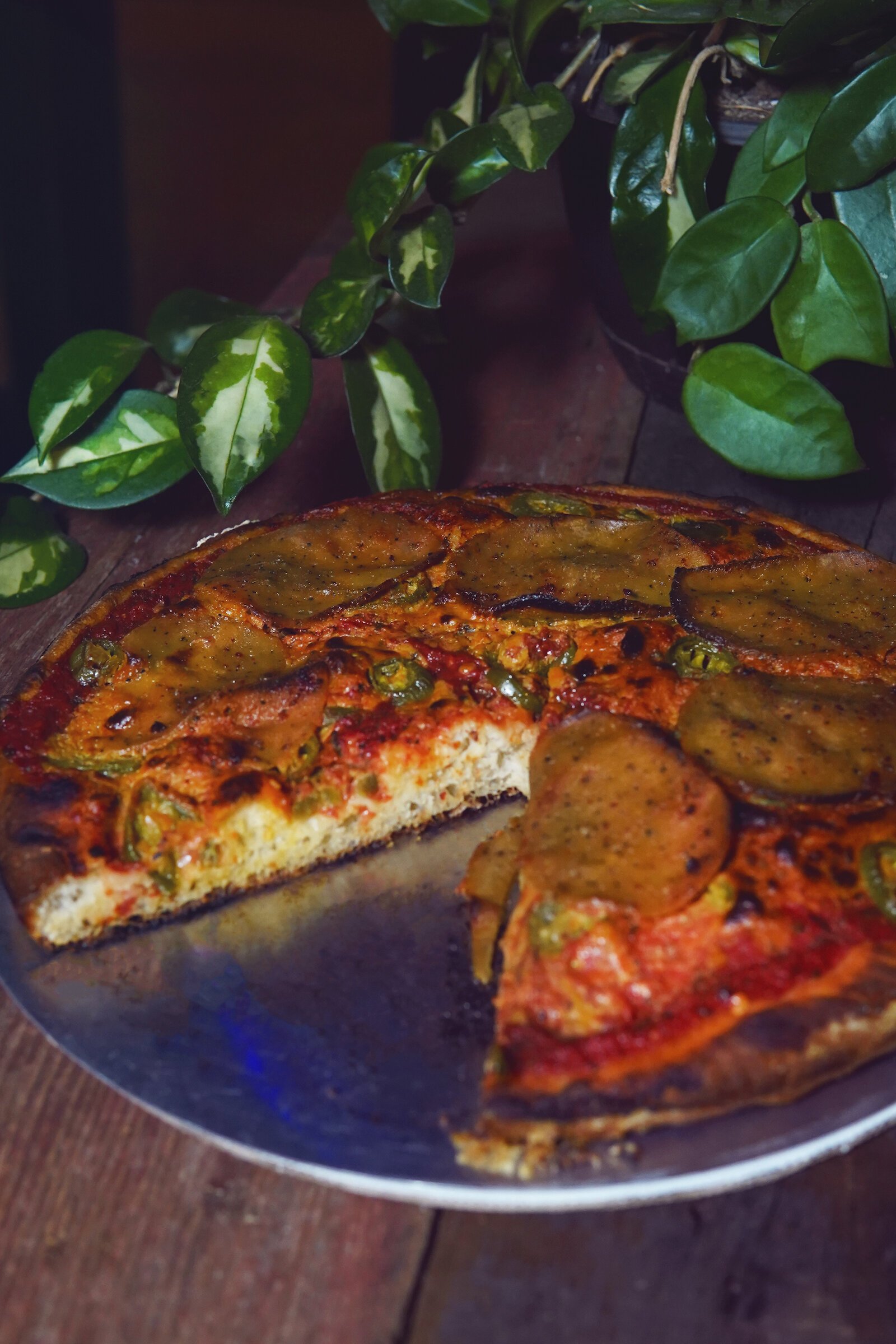 A vegan Jalapeno Popper pizza by Kitchen 17.