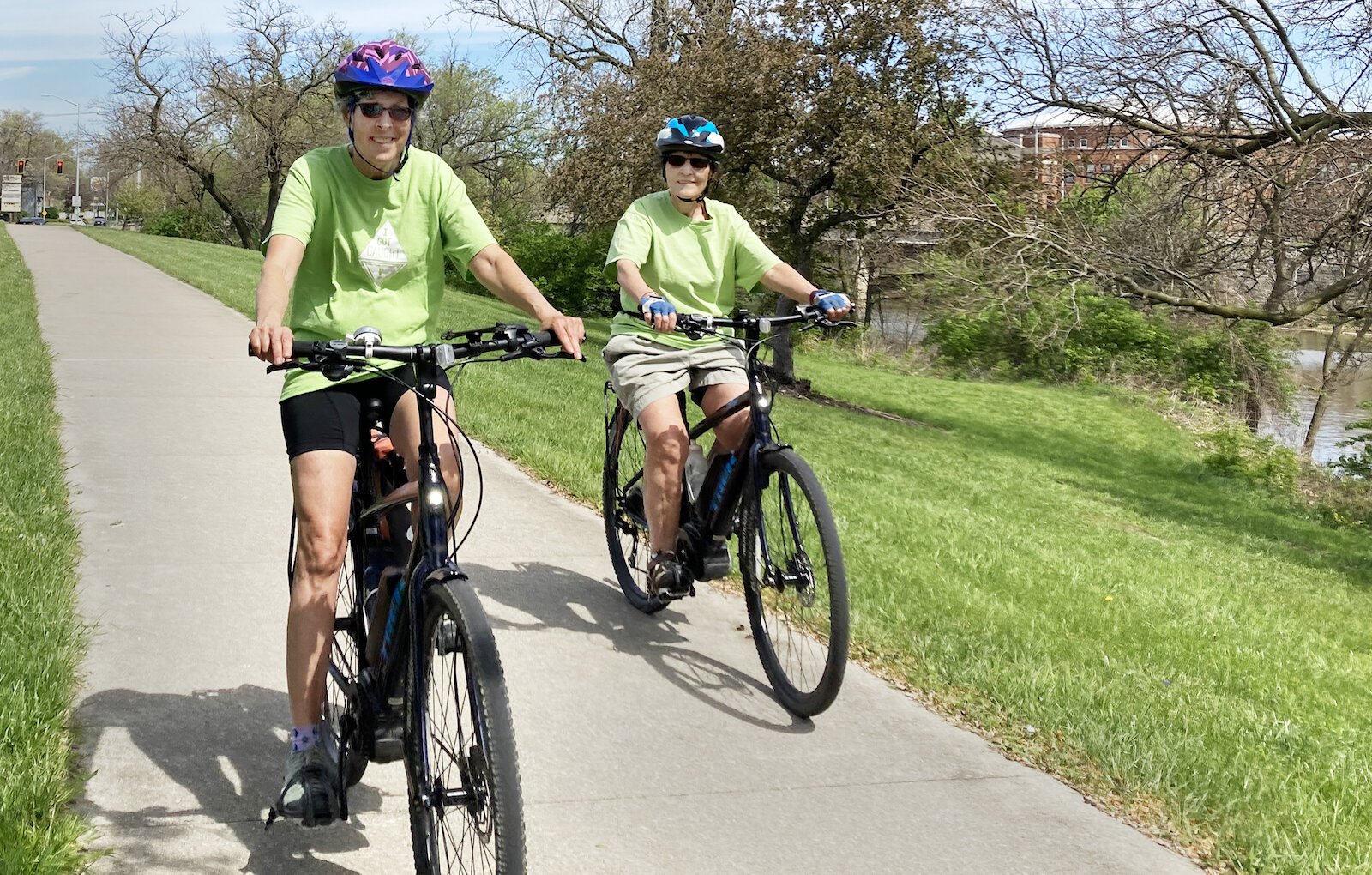 Cathie Rowand and Kathi Weiss of Fort Wayne are embarking on a 16-day journey to Washington D.C. by bike with a goal to raise $20,000 for Fort Wayne Trails.