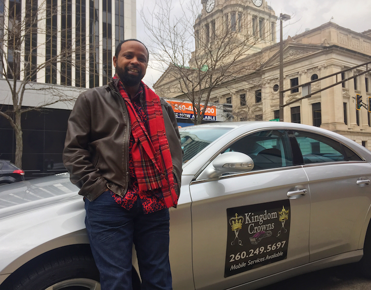 Elgien Richardson launched a mobile hair services business in Fort Wayne called Kingdom Crowns Mobile Haircuts.