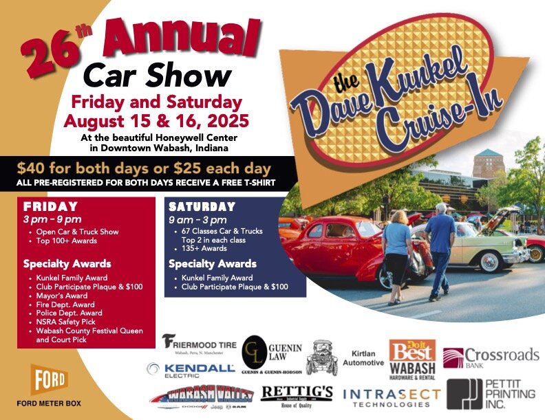 Flyer for the 2025 cruise-in. 