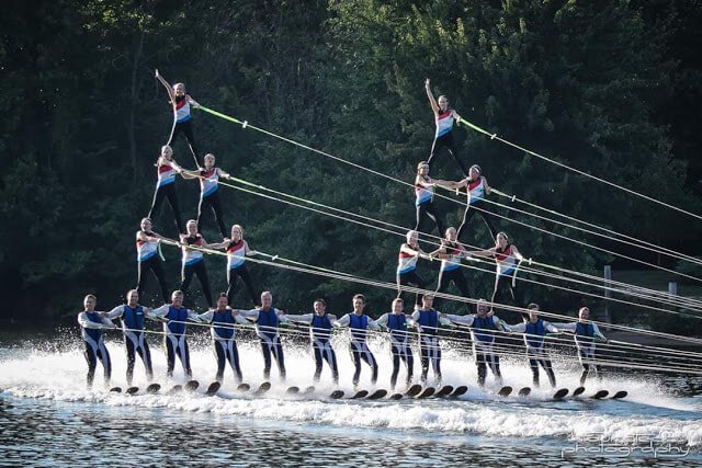 The Lake City Skiers Water Ski Show Team is Indiana's only competitive water ski show team.