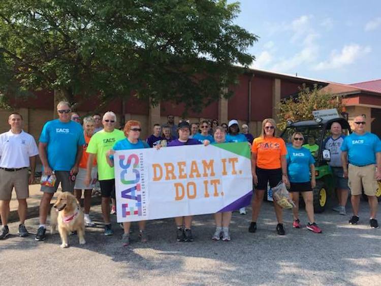 Leaders at East Allen County Schools participate in community events like parades.