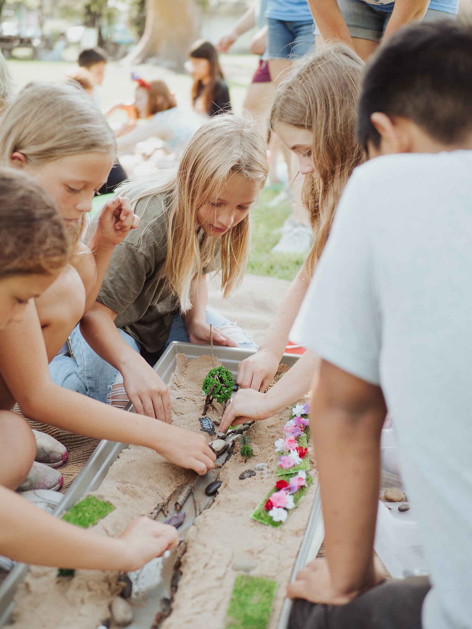 Students learn about local ecosystems through hands-on activities.