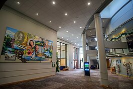 The main lobby of the Honeywell Center in Downtown Wabash.