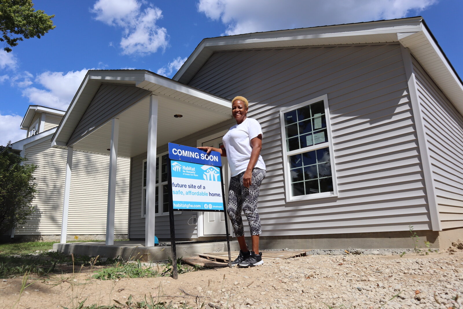 Loretta Taylor outside her new home in South East Fort Wayne.