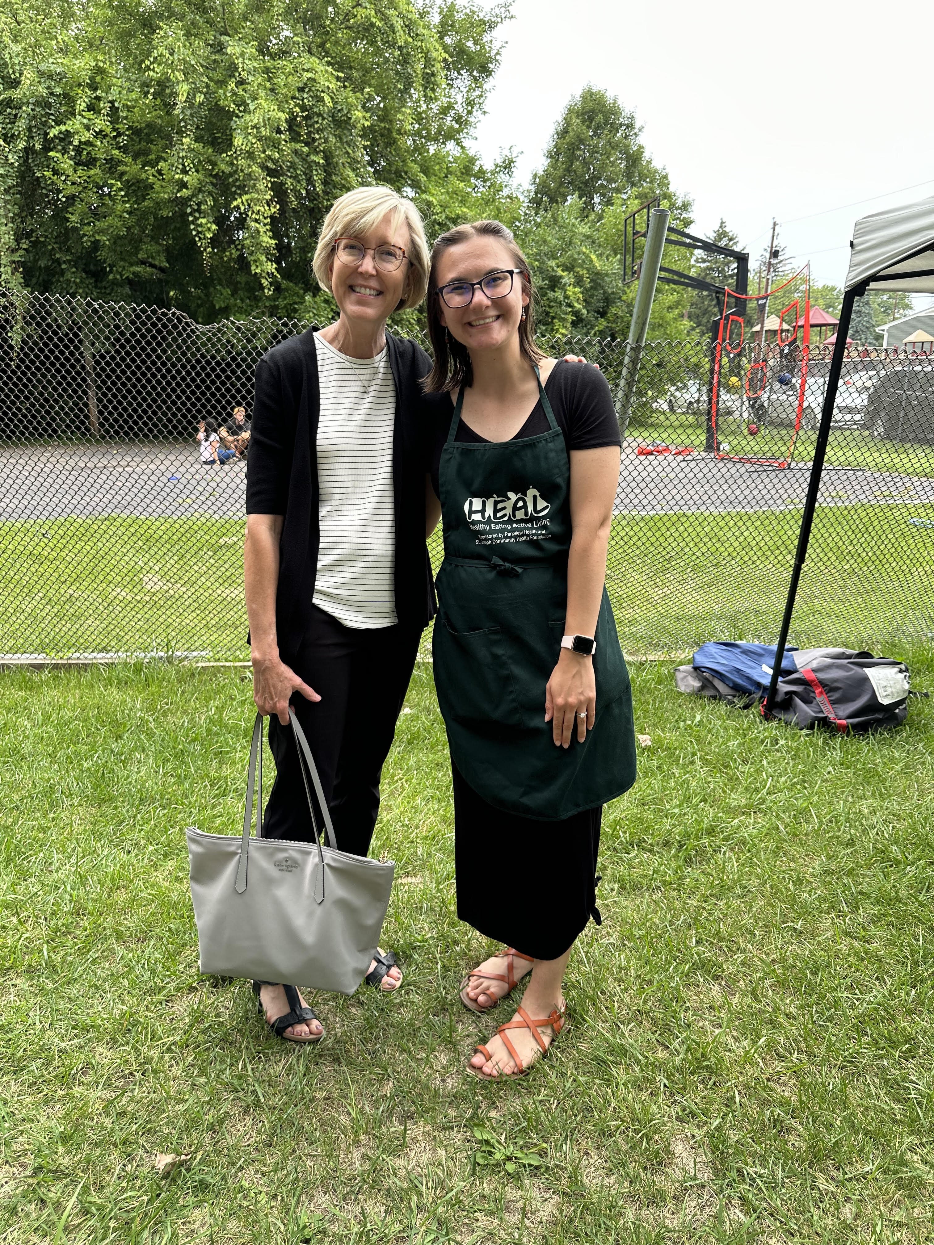 Mary Tyndall with HEAL Market Manager Felicia Say. 
