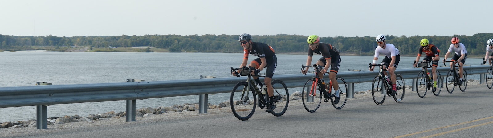 Cyclists compete in the Dam-to-Dam Century Ride in Wabash County.