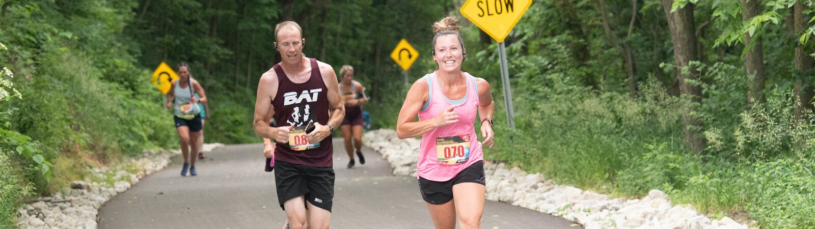 Runners on the trails in Wabash.