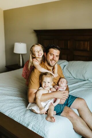 Matt Kawiecki and his children